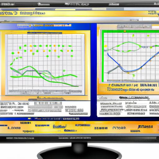 Màn hình máy tính hiển thị các biểu đồ thống kê liên quan đến dự đoán xổ số.