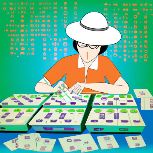 Một bức tranh minh họa nghệ thuật của một người tính toán các con số độc đắc bằng phương pháp 'soi cầu lô bạch thủ' tại Trà Vinh.